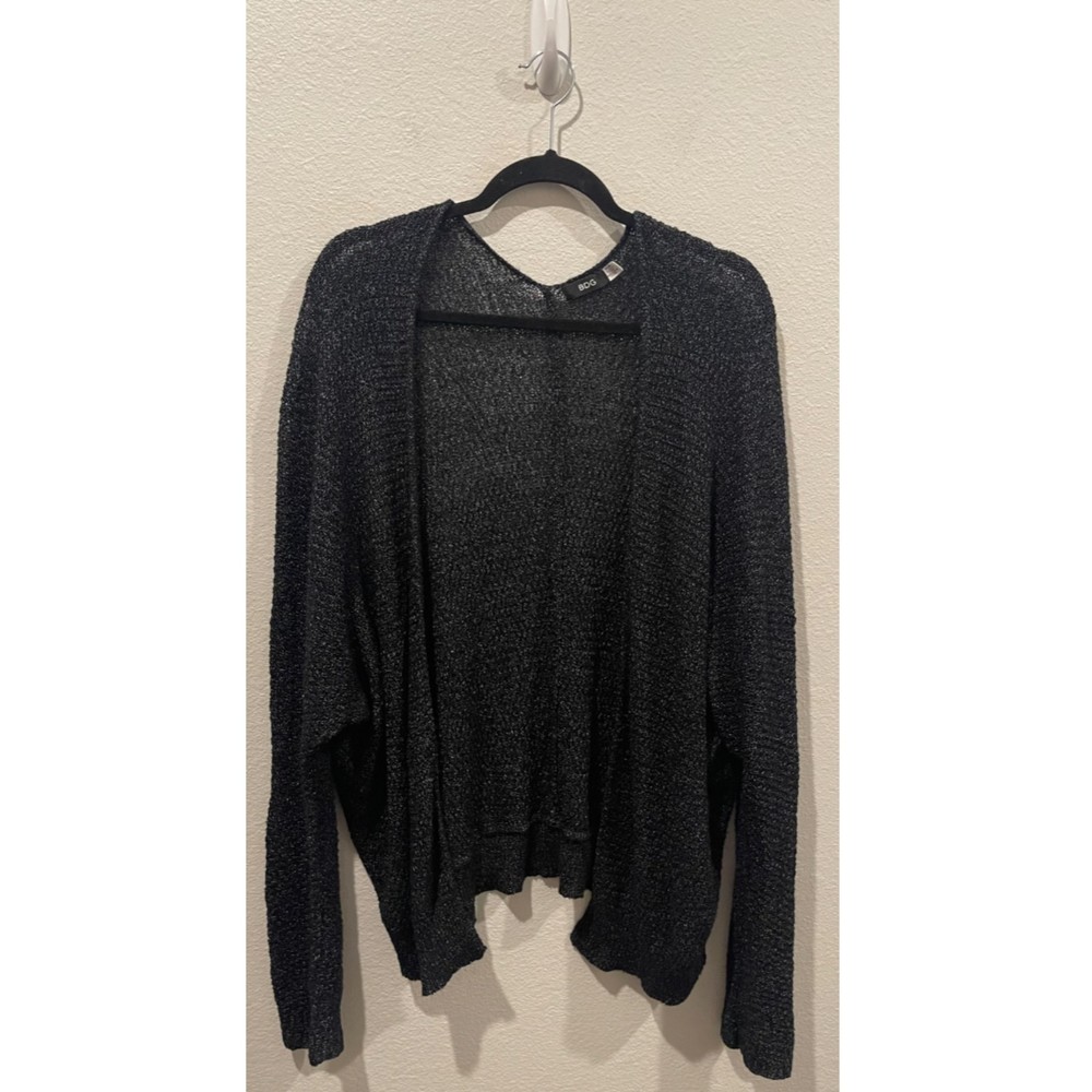 BDG Black White Open Relaxing Cardigan